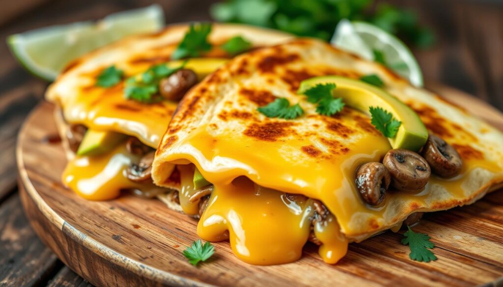 Mouthwatering Mushroom and Avocado Quesadillas