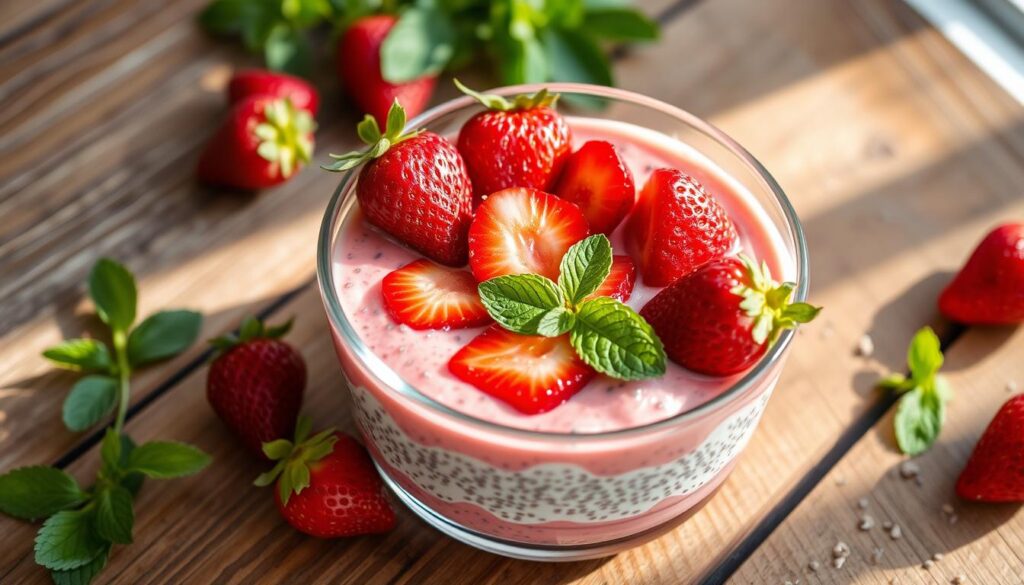 Strawberry chia pudding