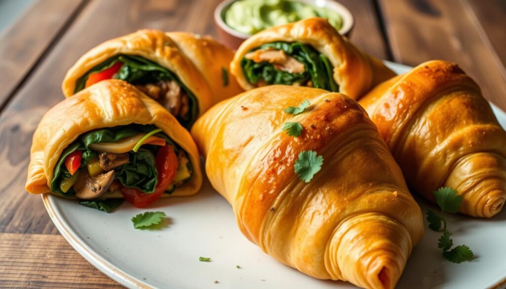 Vegan crescent roll breakfast